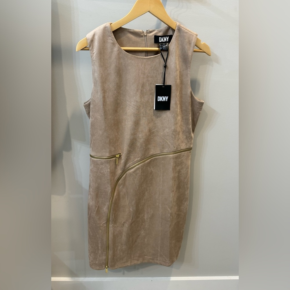 DKNY suede sleeveless dress
